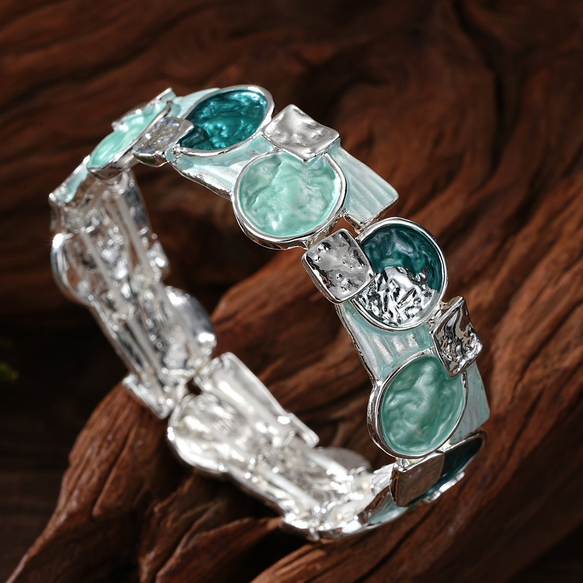Boho Geometric Enamel Bracelet