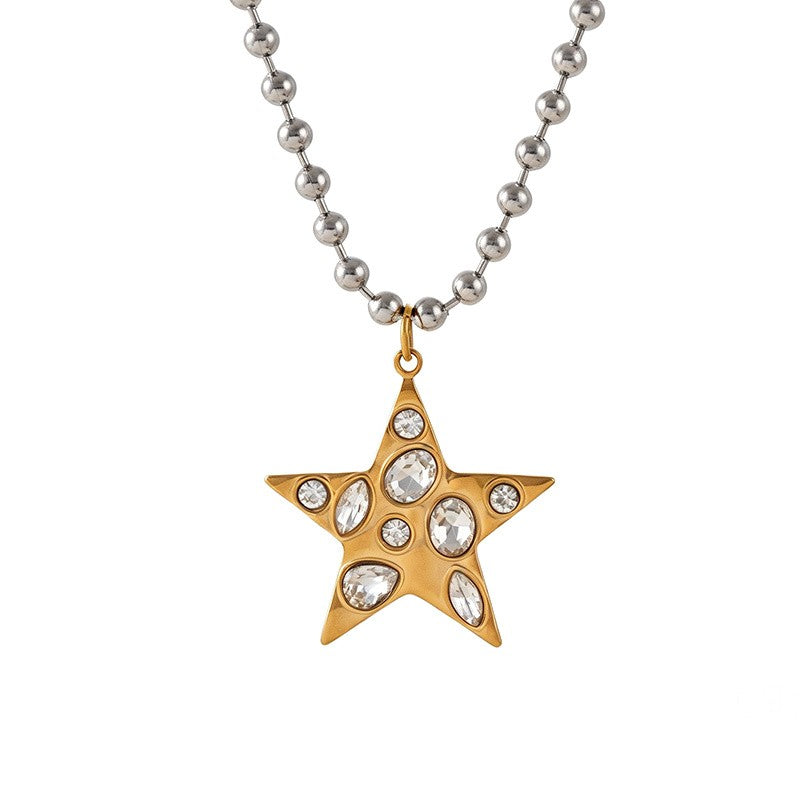 18k Boho Cross Heart Necklace