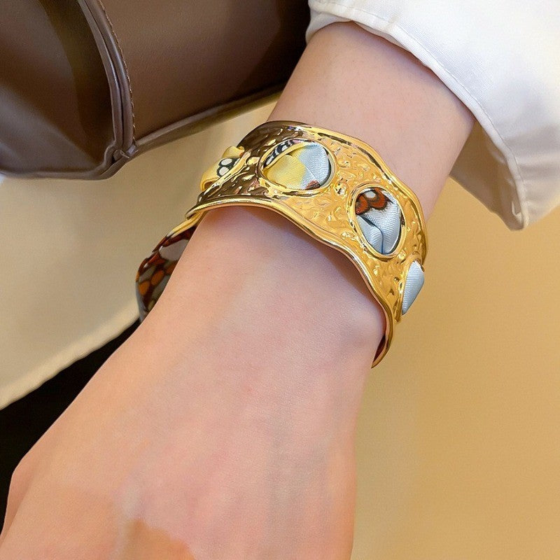 Boho Woven Scarf Cuff Bracelet