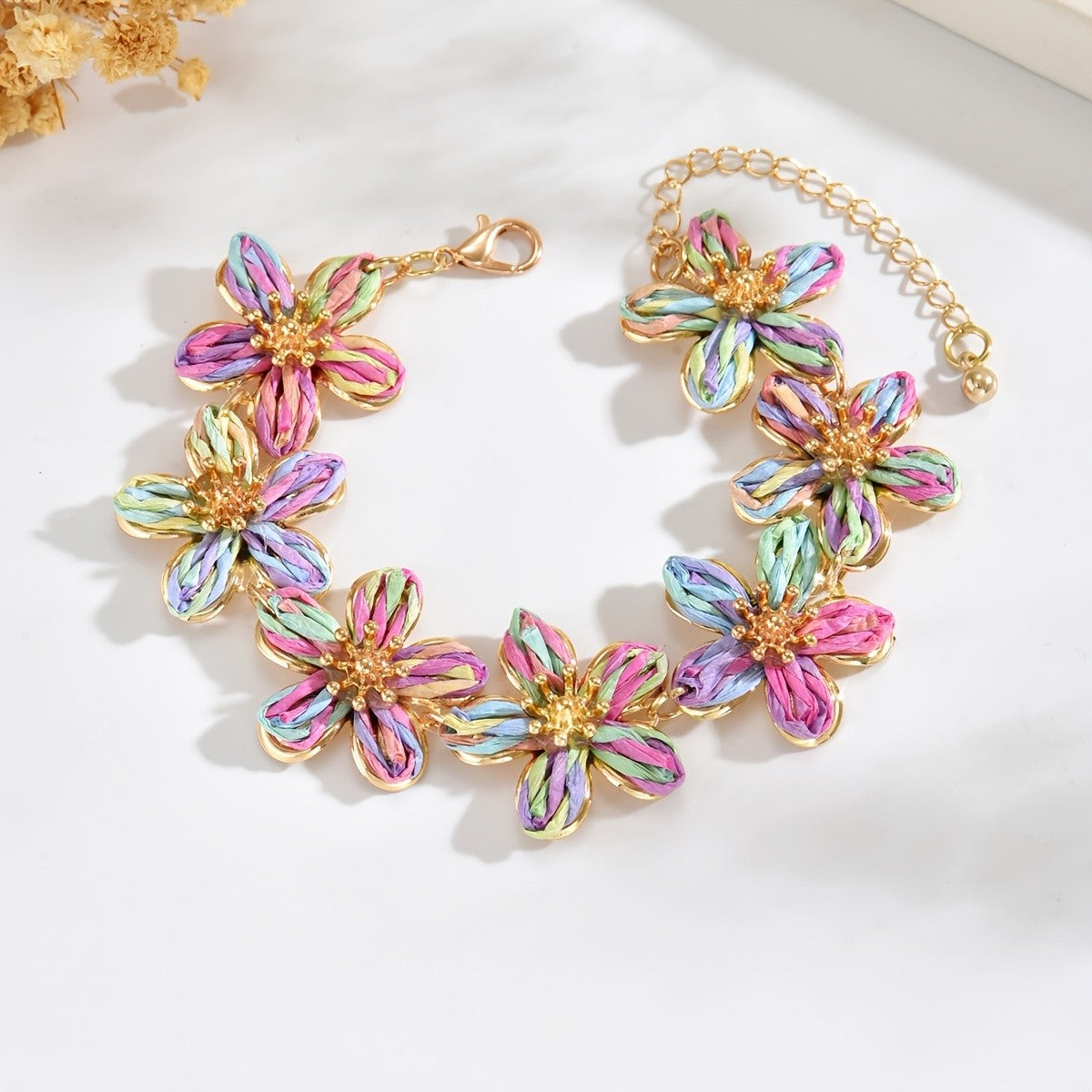 Romantic Multicolor Floral Bracelet