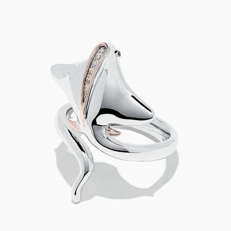 14k Elegant Manta Ray Open Ring