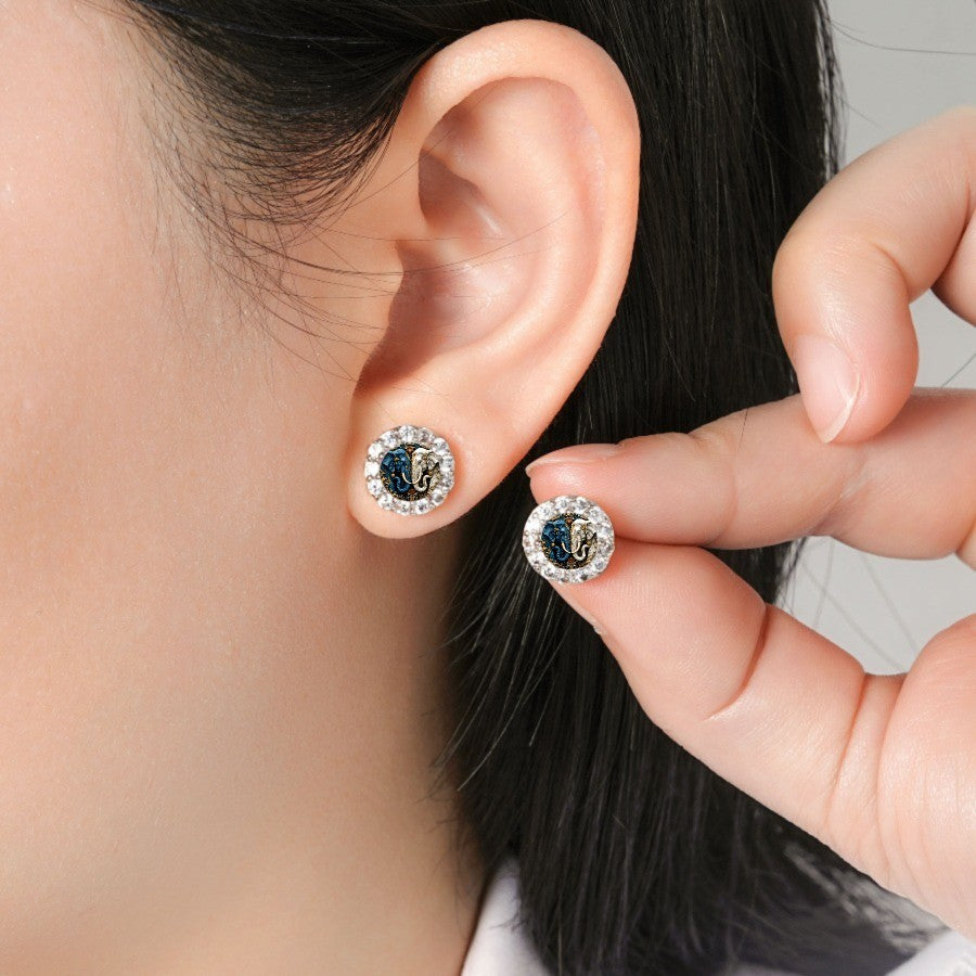 Elegant Elephant Stud Earrings