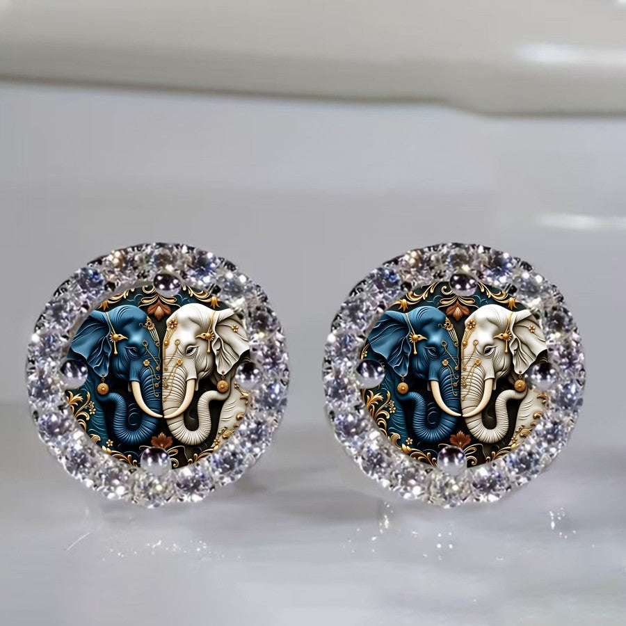 Elegant Elephant Stud Earrings