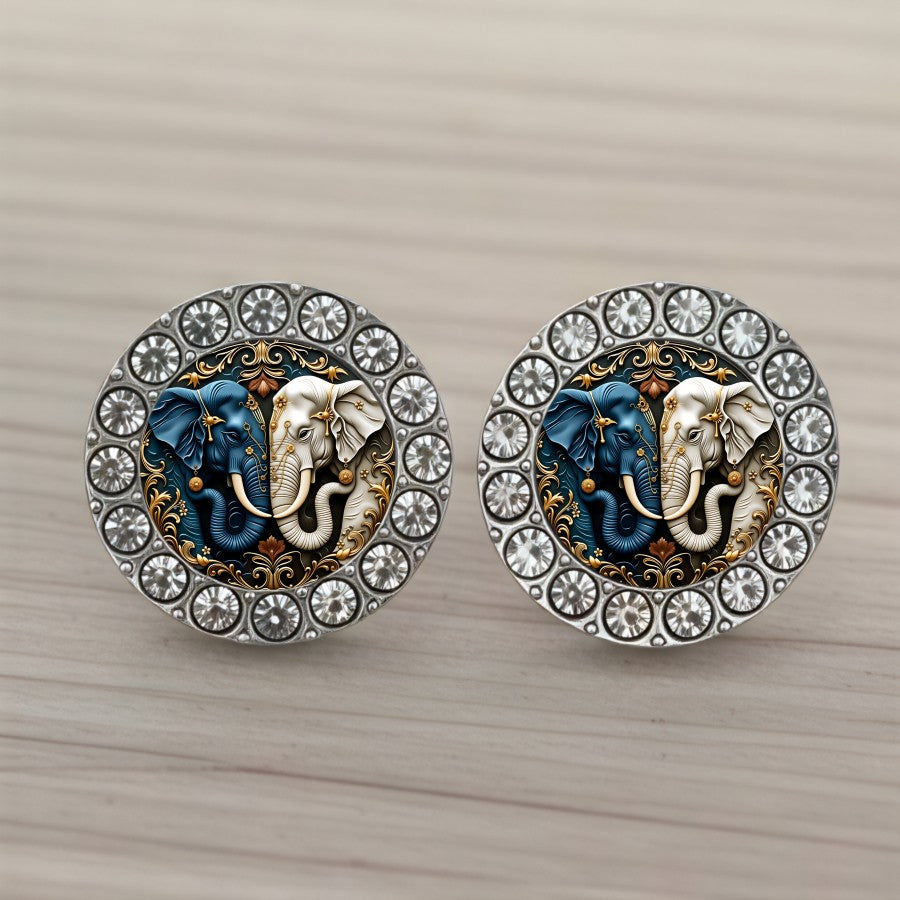 Elegant Elephant Stud Earrings