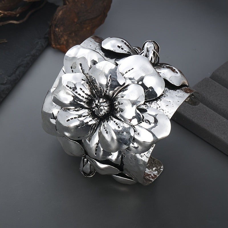 Vintage Boho Floral Cuff Bracelet