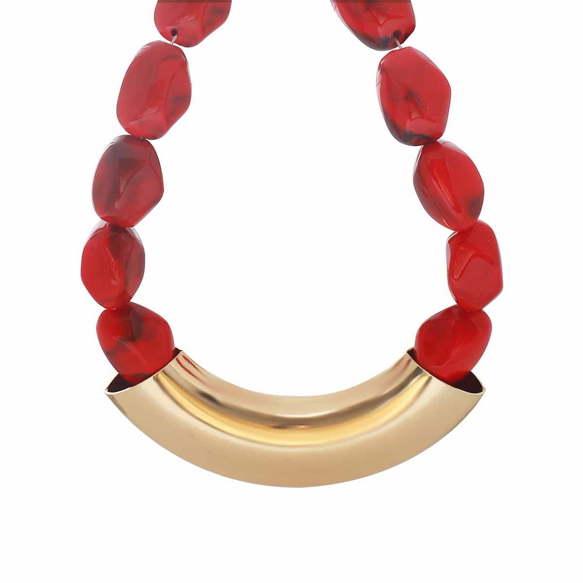 Classy Amber Bead Collar Necklace