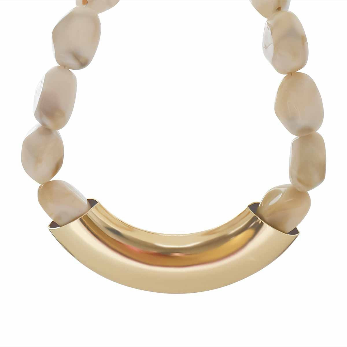 Classy Amber Bead Collar Necklace