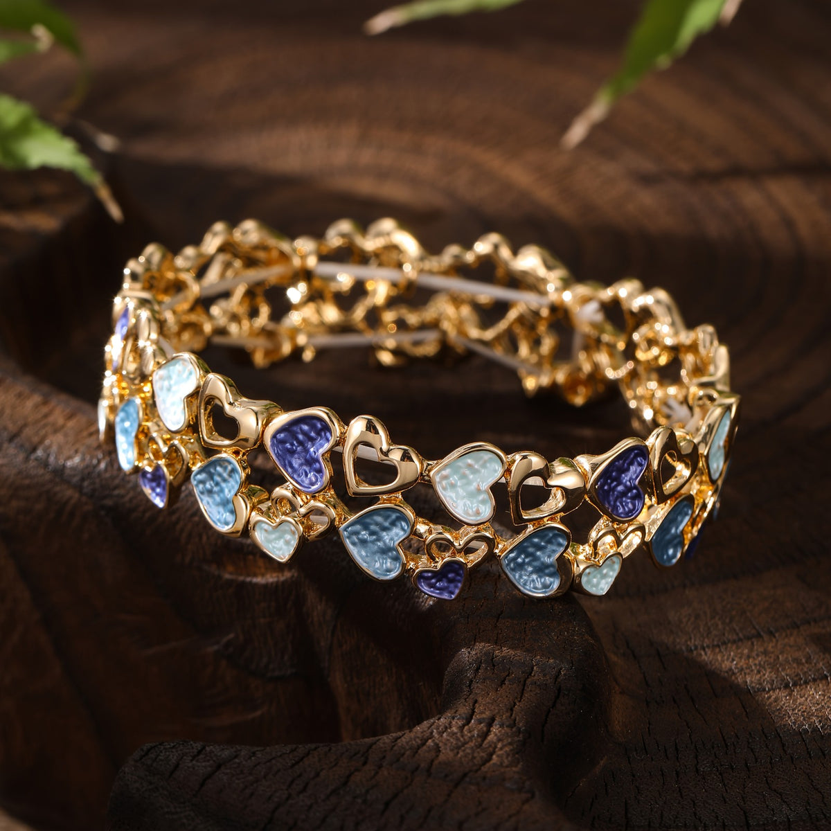 Boho Vintage Heart Cuff Bracelet