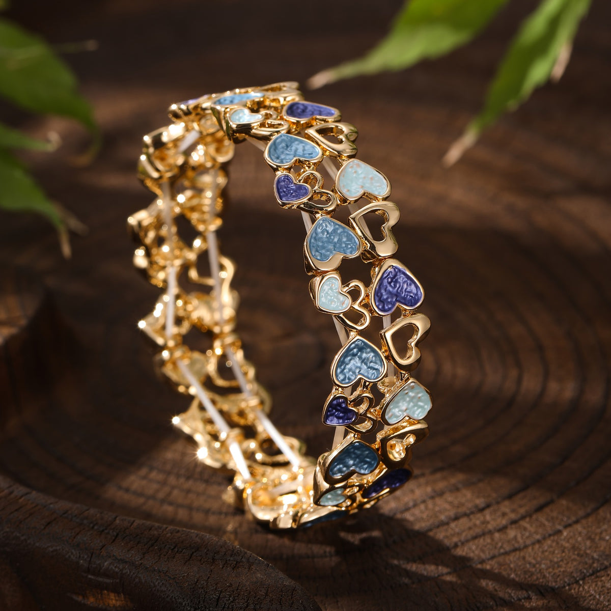 Boho Vintage Heart Cuff Bracelet