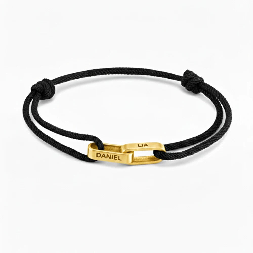 14k Romantic Custom Name Rope Bracelet