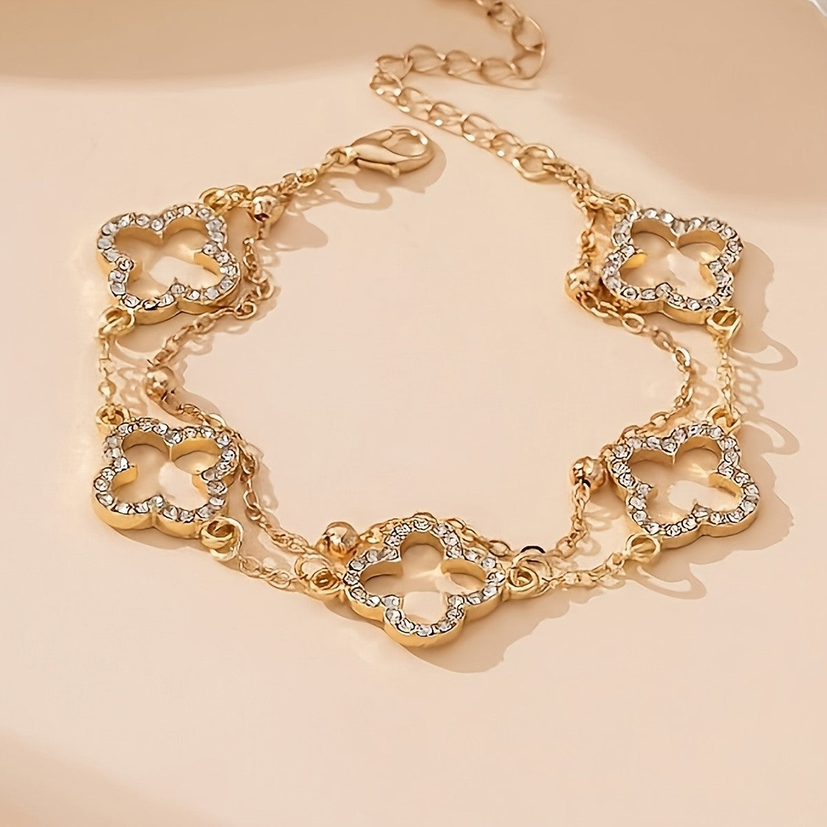 Dainty Hollow Clover Anklet