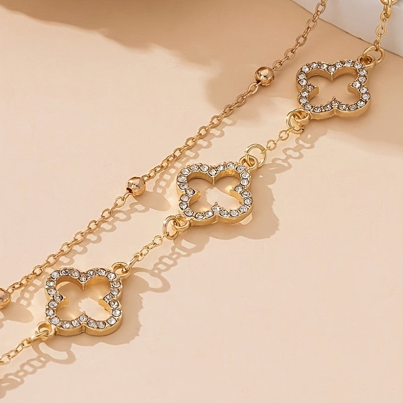 Dainty Hollow Clover Anklet