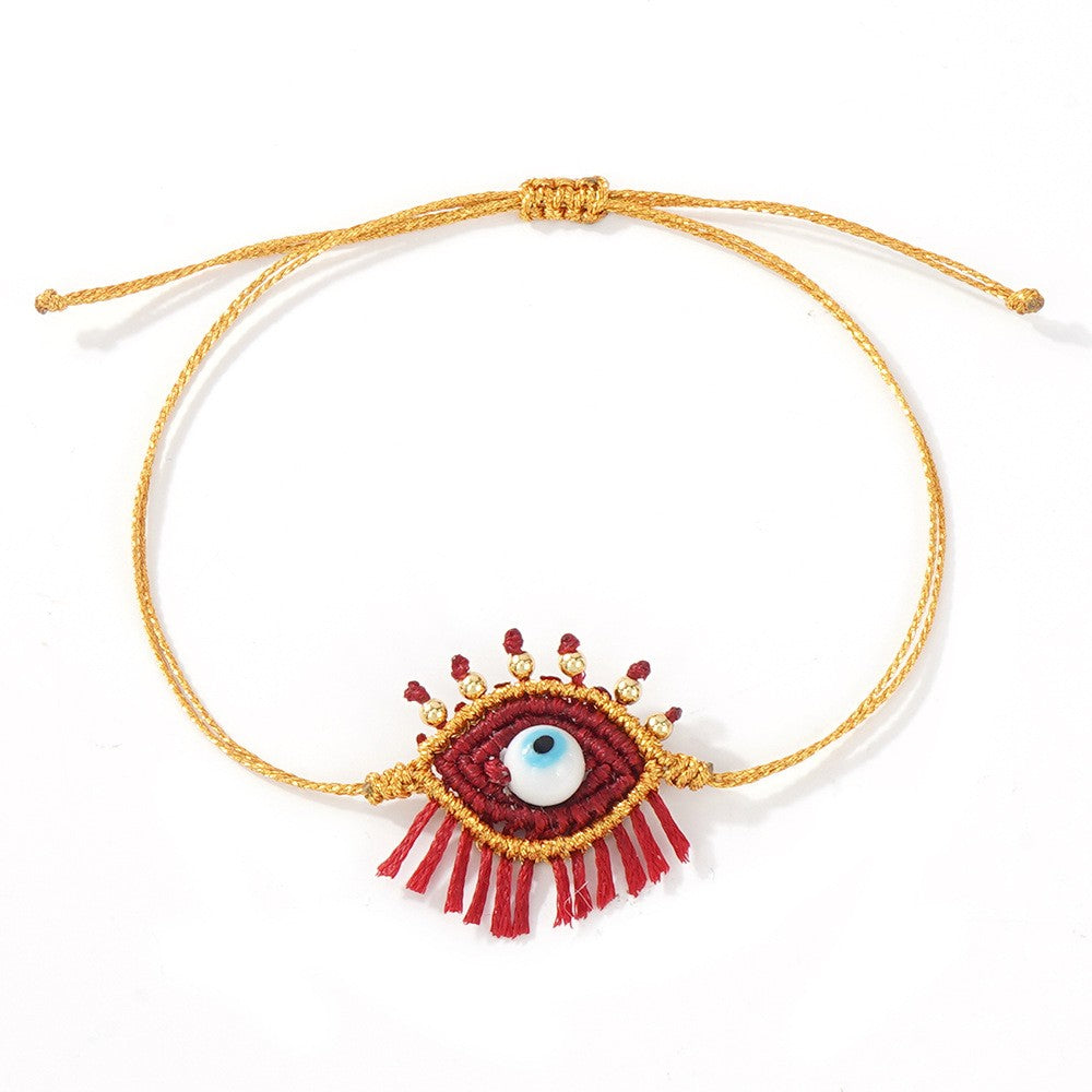 Boho Woven Evil Eye Bracelet