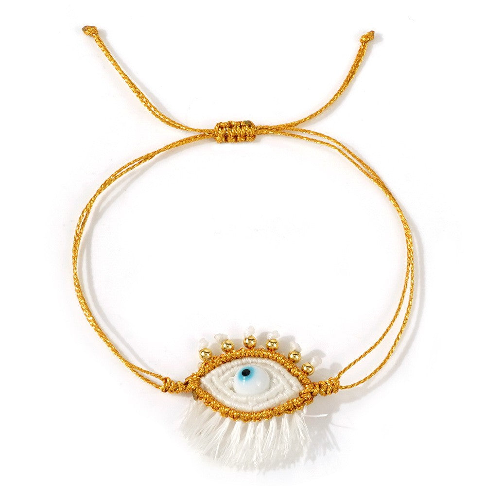 Boho Woven Evil Eye Bracelet
