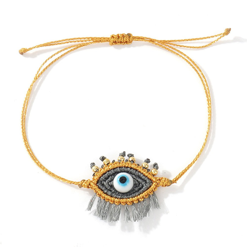 Boho Woven Evil Eye Bracelet