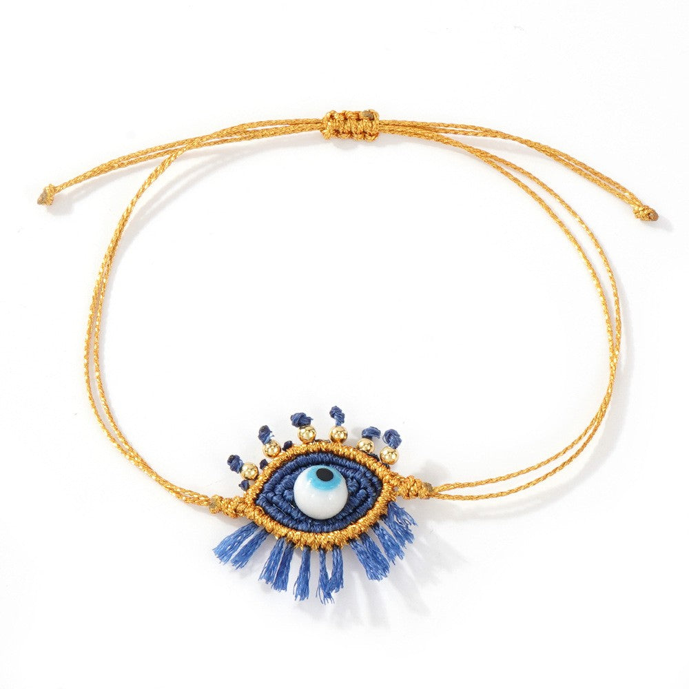 Boho Woven Evil Eye Bracelet