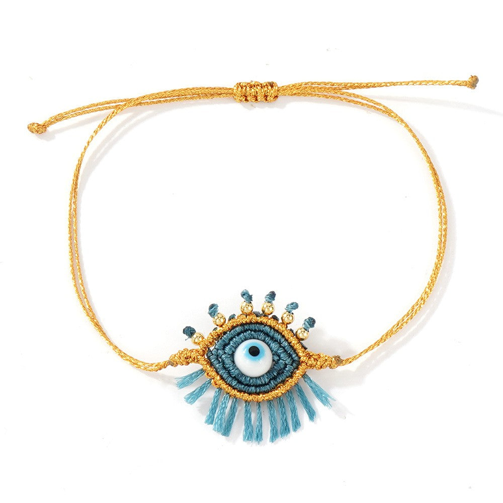 Boho Woven Evil Eye Bracelet