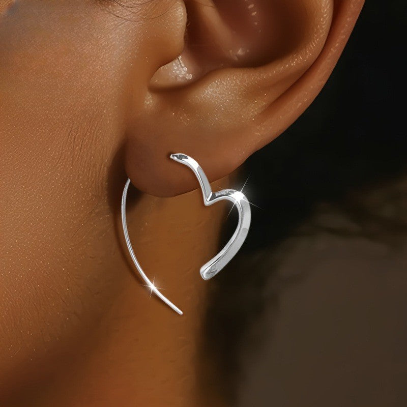 Dainty Open Heart Earrings