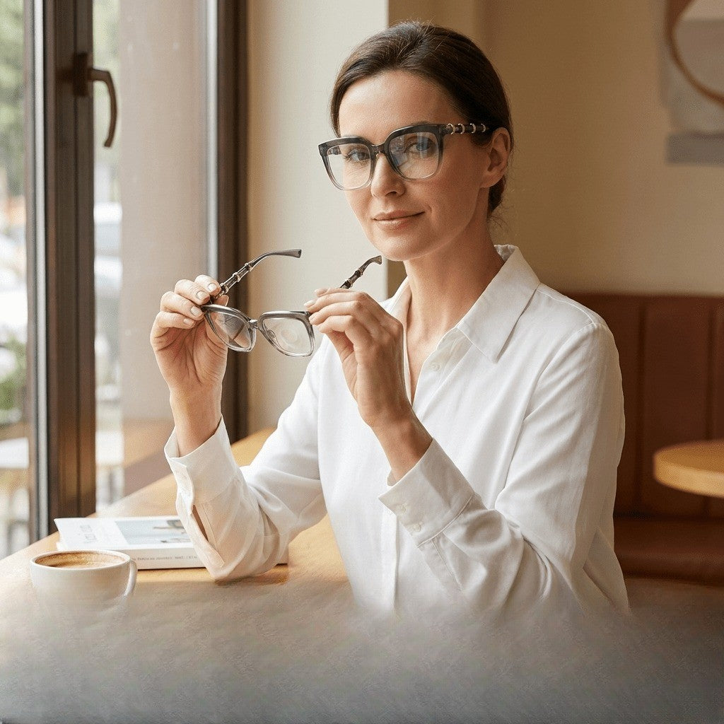 Classy Bamboo Accent Reading Glasses
