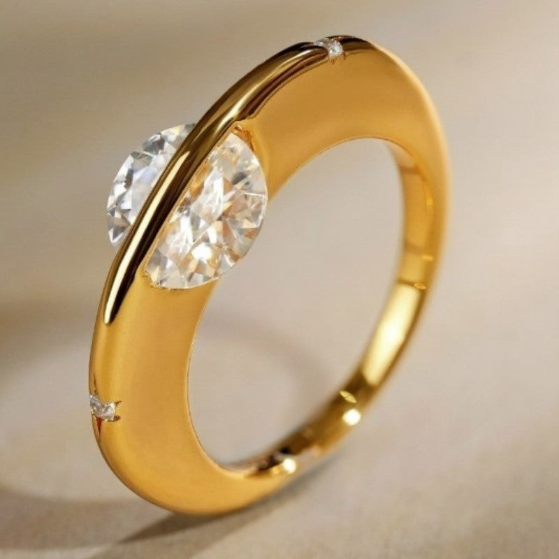 Elegant Celestial Zircon Ring