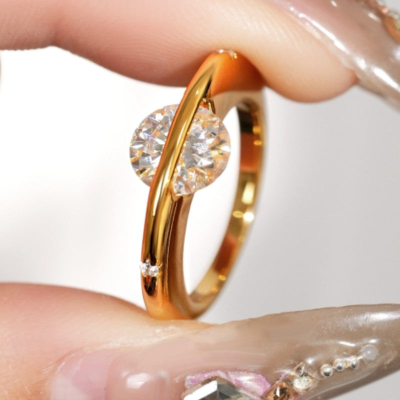 Elegant Celestial Zircon Ring