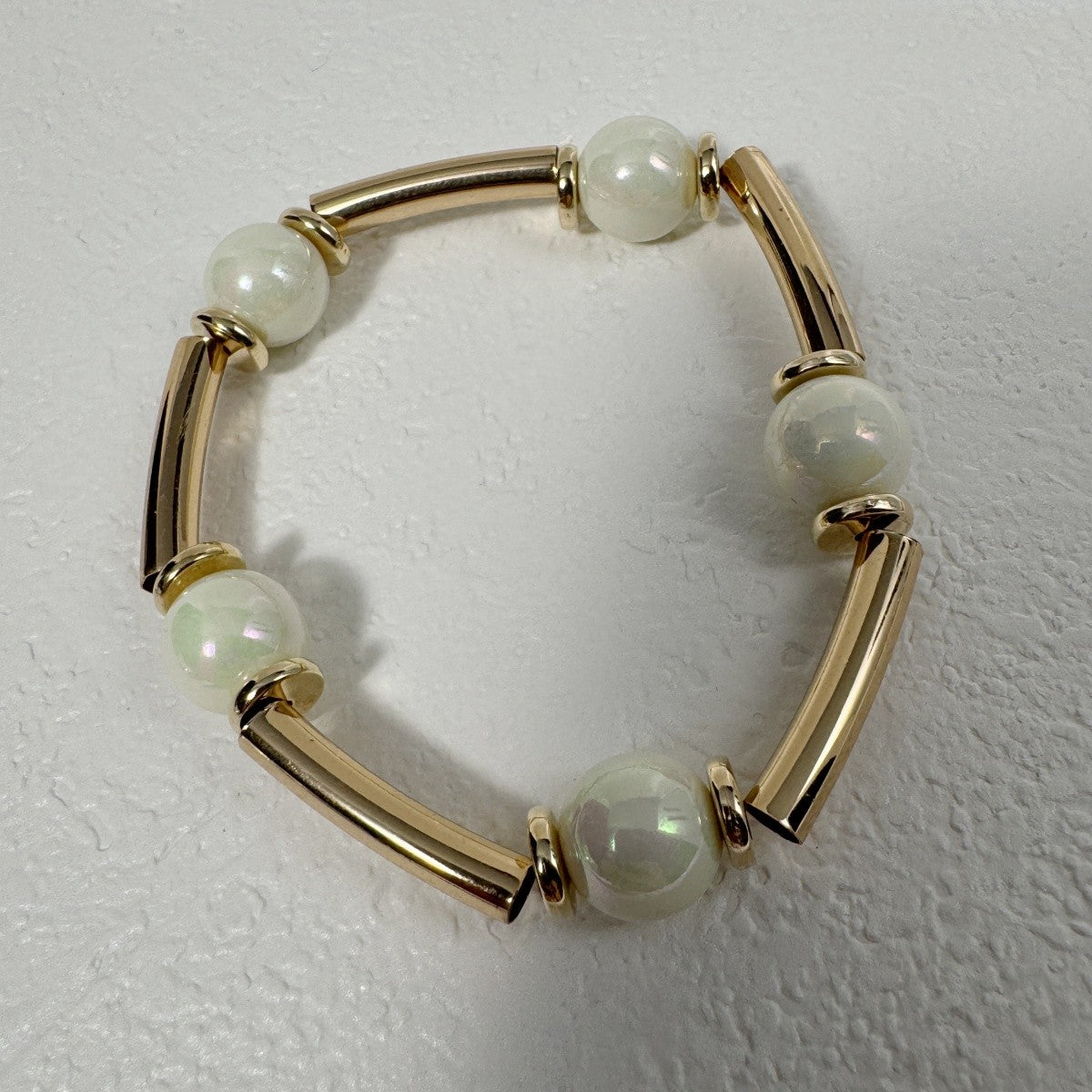 Boho Pastel Bead Tube Bracelet