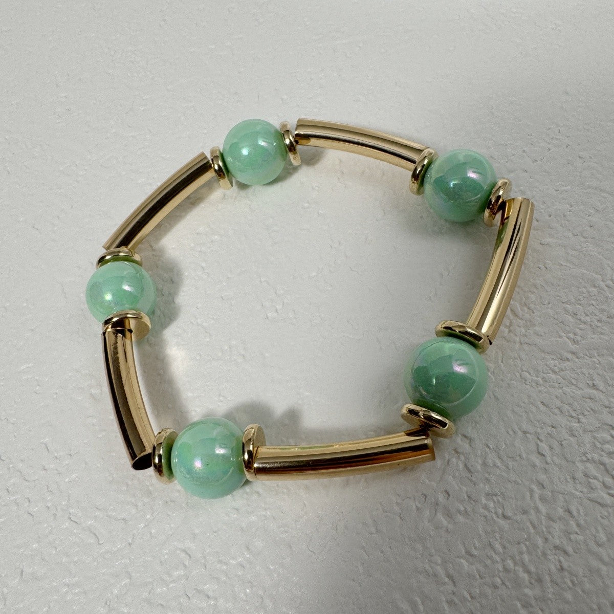 Boho Pastel Bead Tube Bracelet