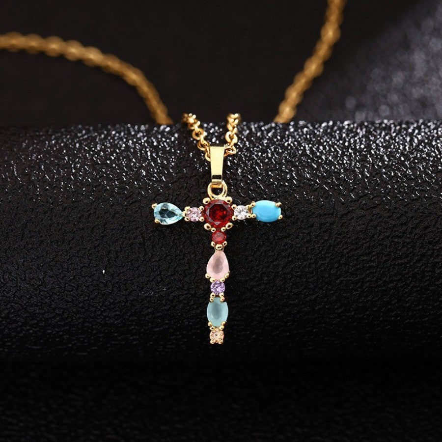 Colorful Initial Letter Necklace