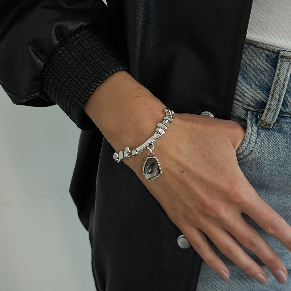 Elegant Geometric Stone Bracelet
