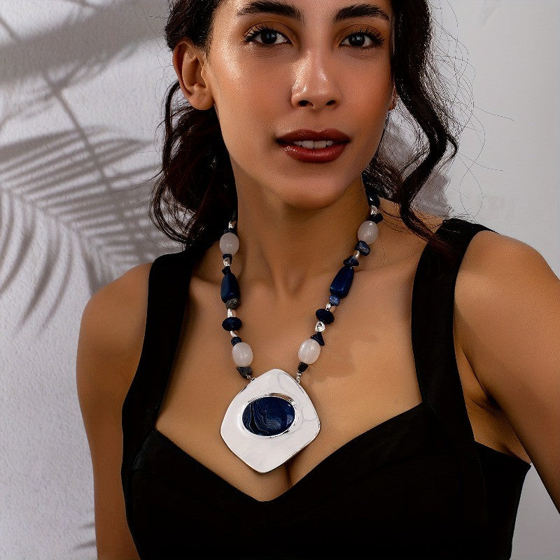 Boho Turquoise Statement Necklace