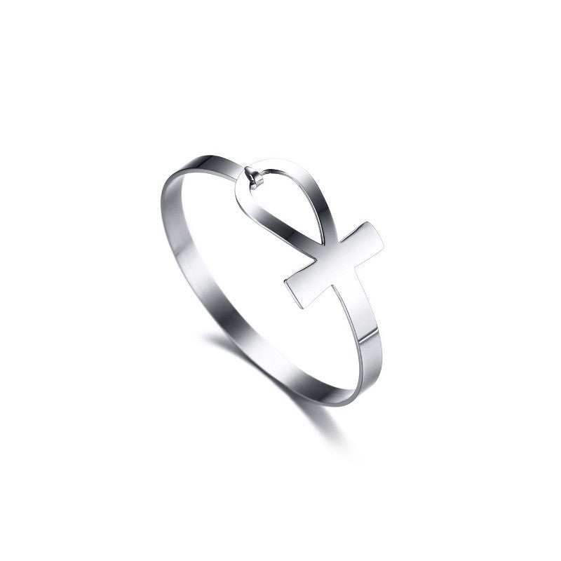 18k Dainty Ankh Symbol Bracelet