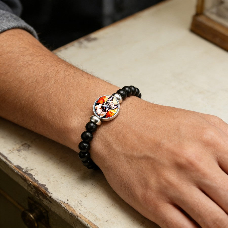 Colorful French Bulldog Bead Bracelet