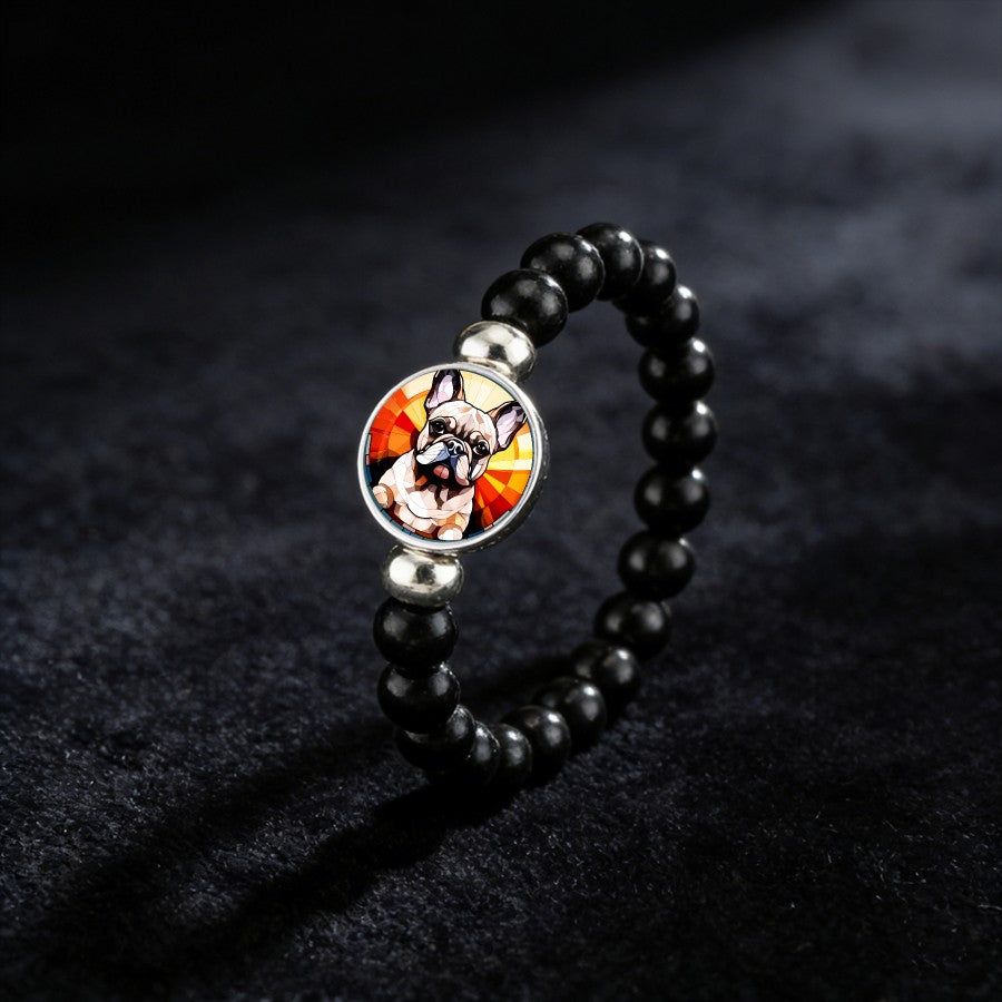 Colorful French Bulldog Bead Bracelet