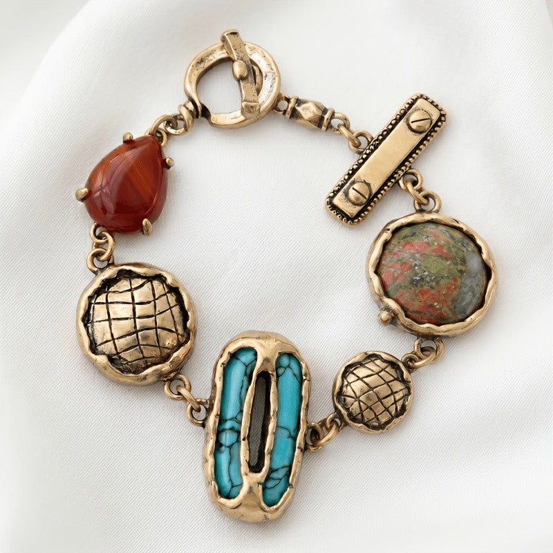 Boho Multicolor Geometric Stone Bracelet