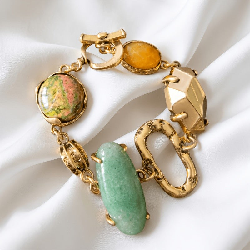 Boho Multicolor Geometric Stone Bracelet