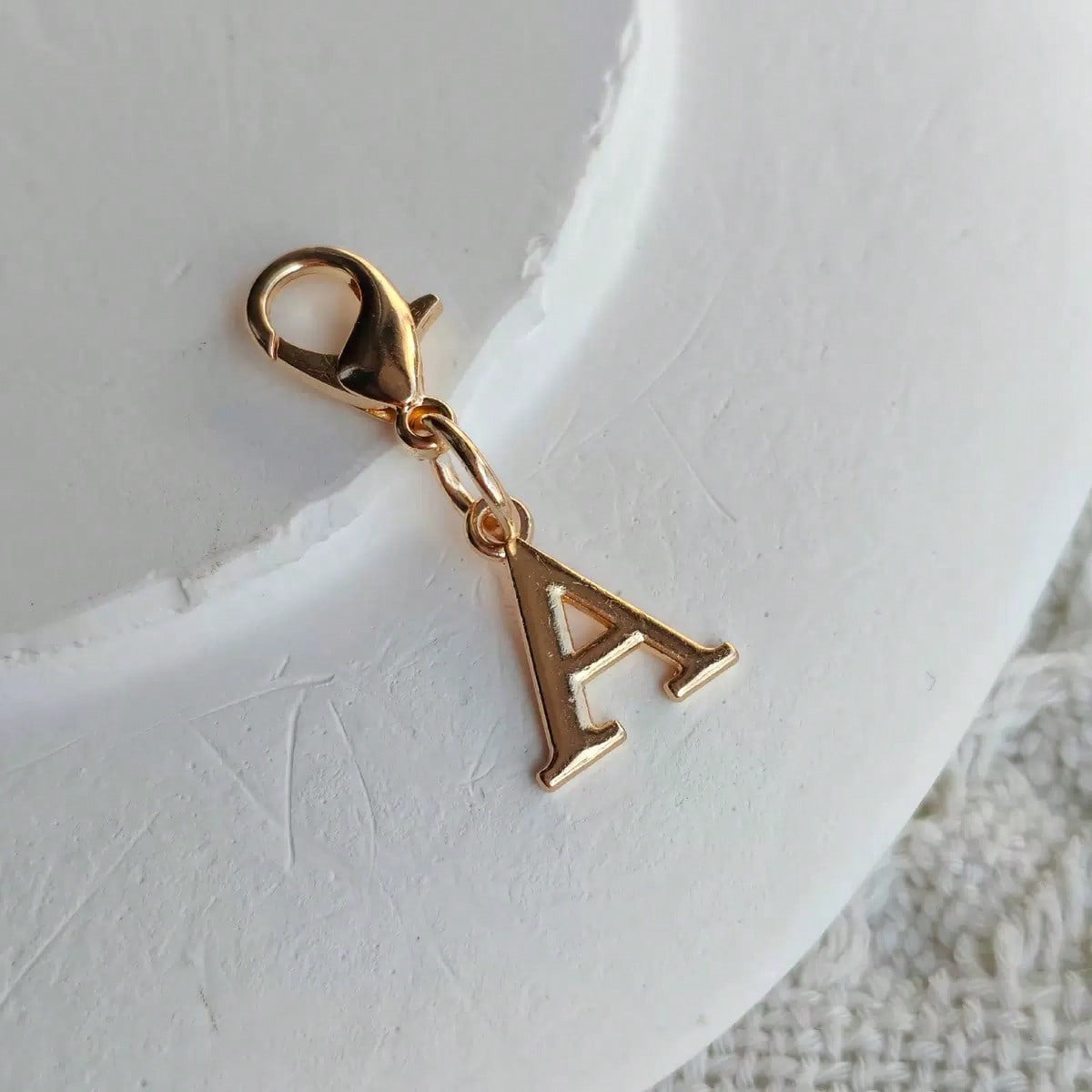 Classy Serif Letter Initial Keychain