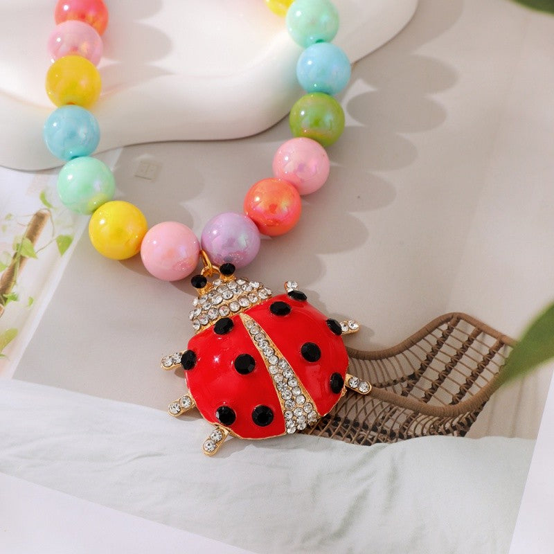 18k Boho Pink Pearl Lobster Necklace
