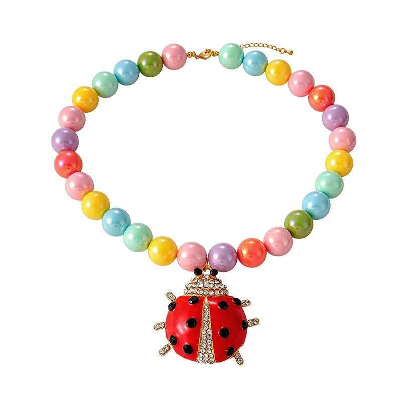 18k Boho Pink Pearl Lobster Necklace