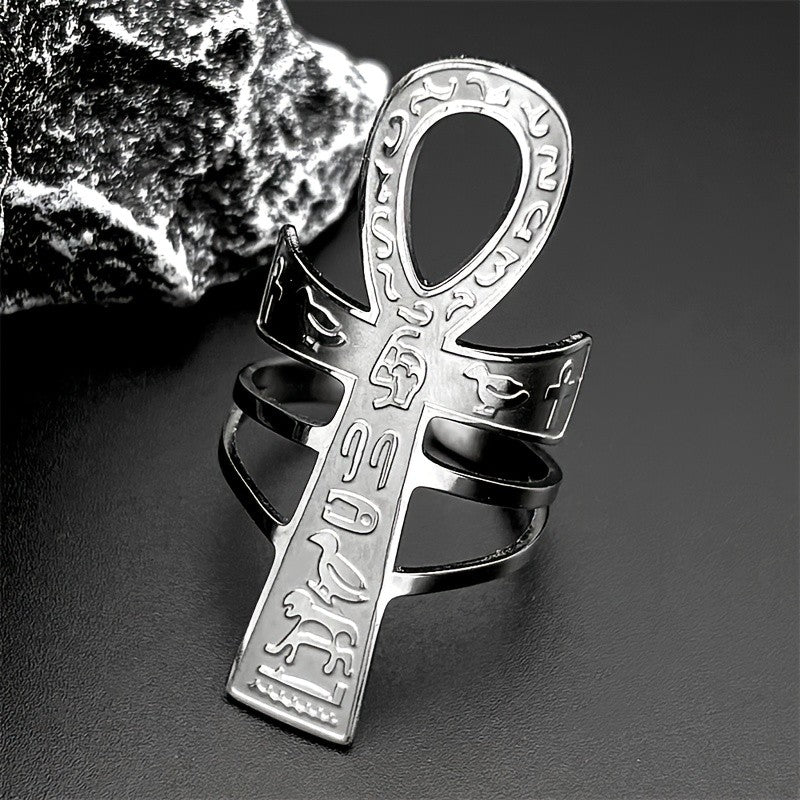 Classy Egyptian Ankh Open Ring
