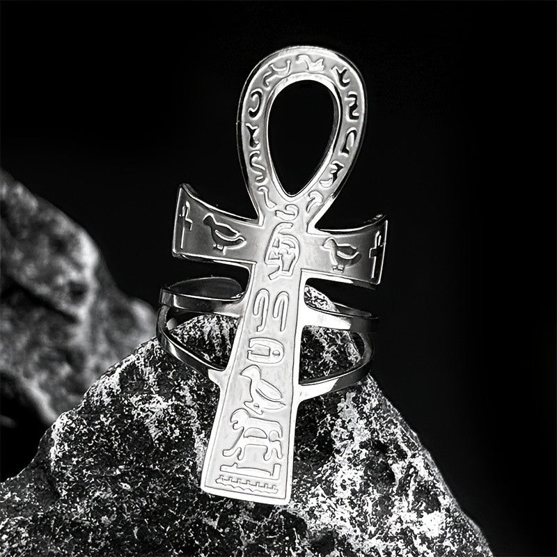 Classy Egyptian Ankh Open Ring