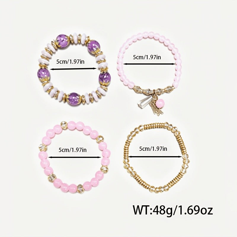 Boho Layered Bead Bracelet Set