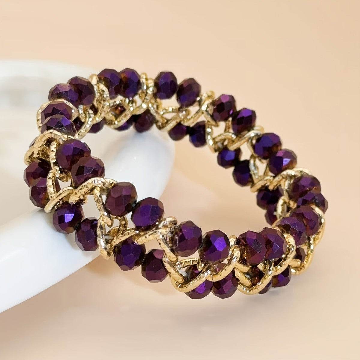 14k Boho Blue Crystal Bracelet