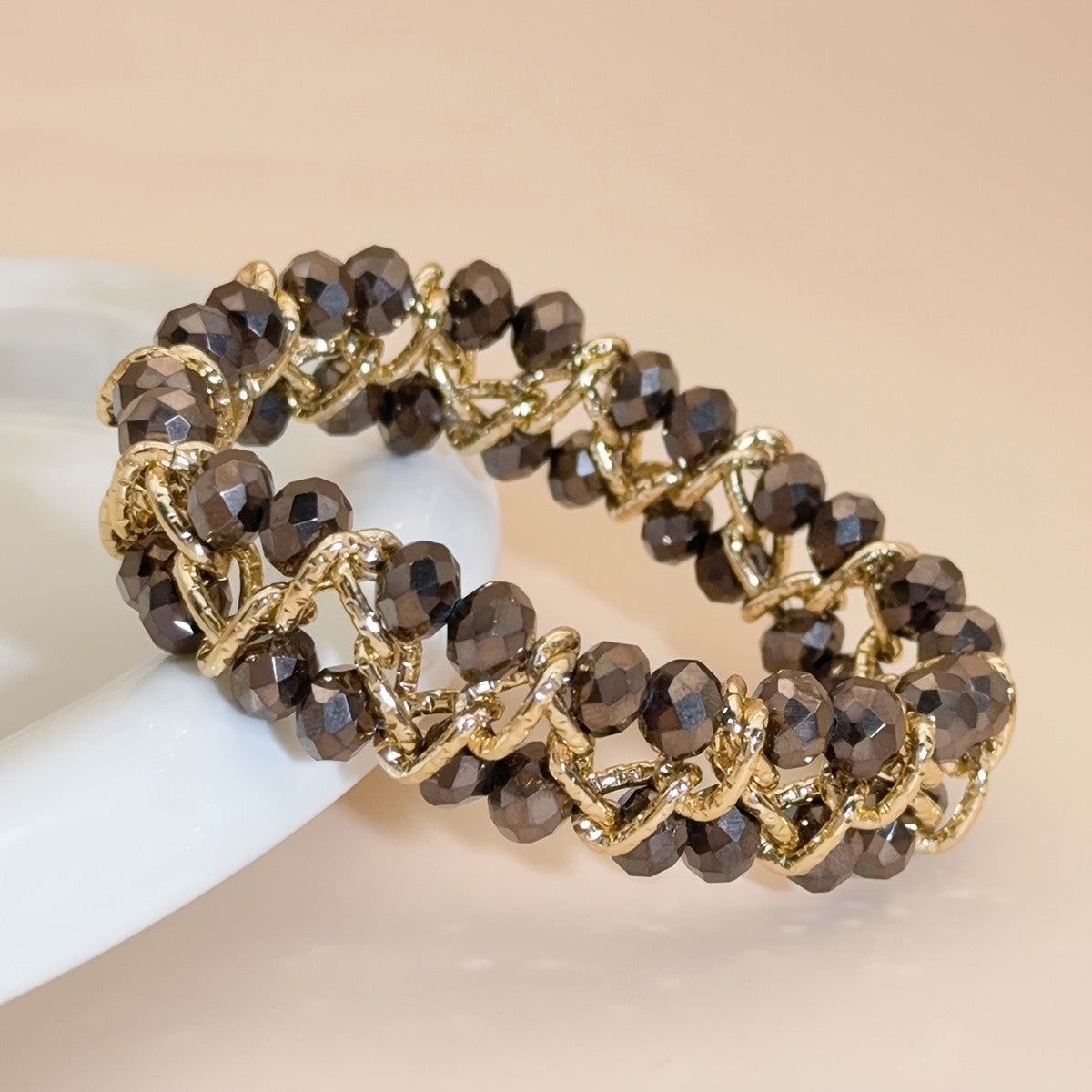 14k Boho Blue Crystal Bracelet