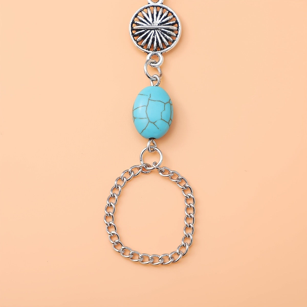 Boho Turquoise Sunburst Anklet
