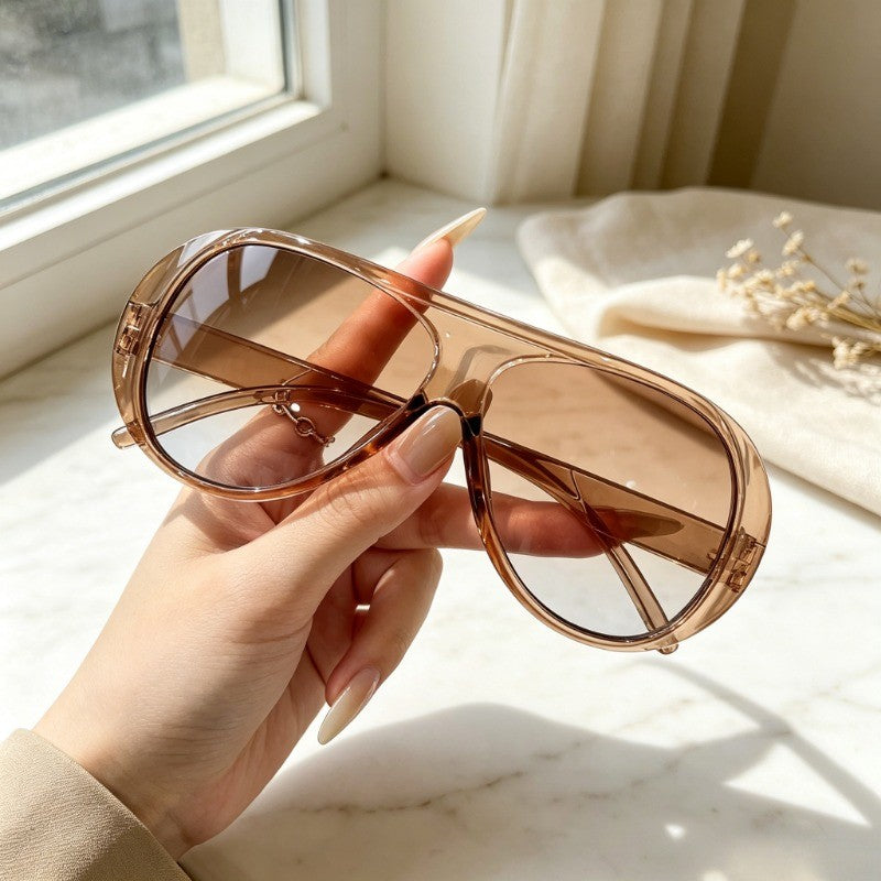 5pc Retro Oversized Pilot Sunglasses Set