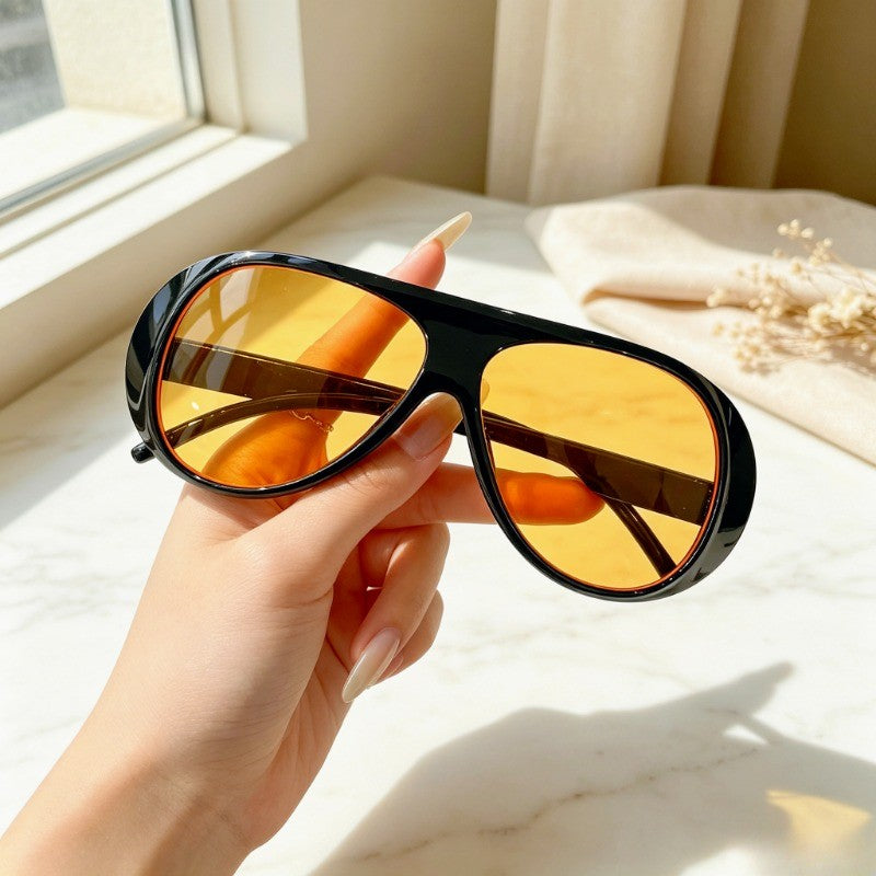 5pc Retro Oversized Pilot Sunglasses Set