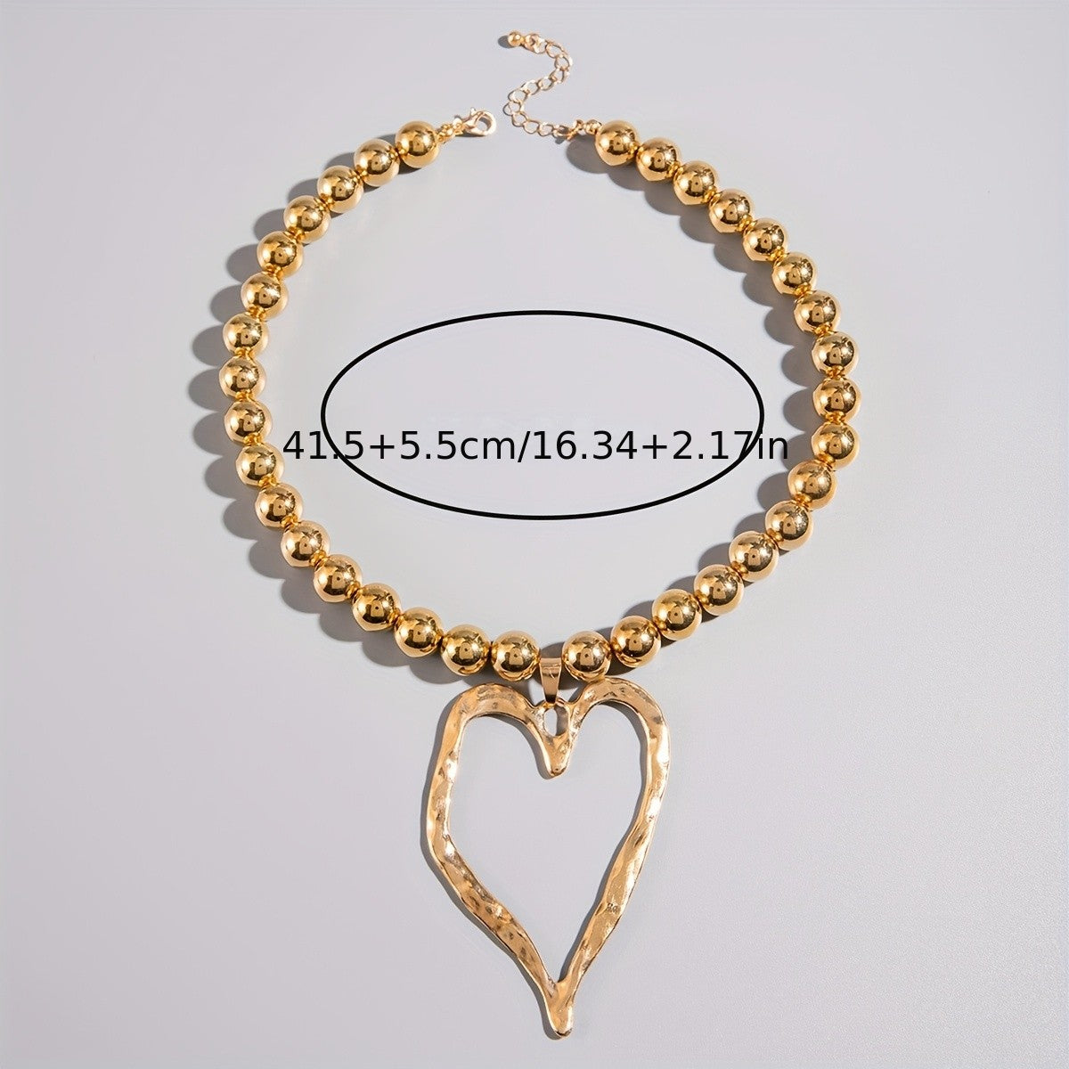Classy Irregular Heart Bead Necklace