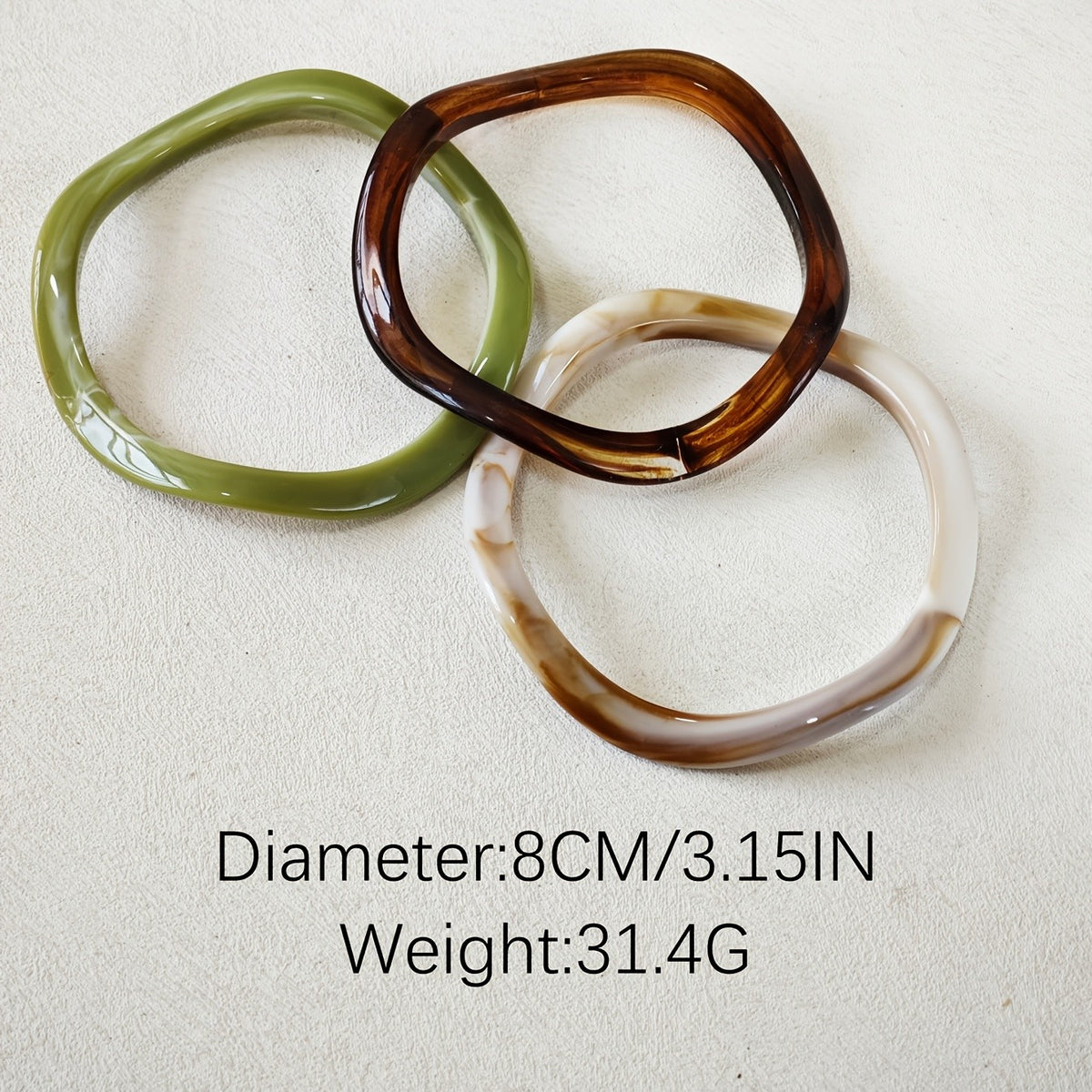 Classy Wavy Resin Bangle Set