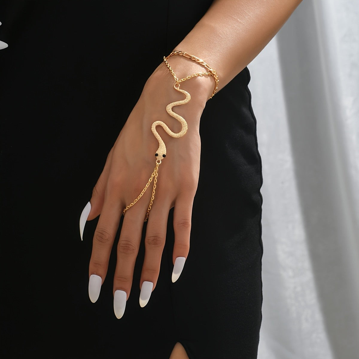 Classy Snake Chain Hand Bracelet