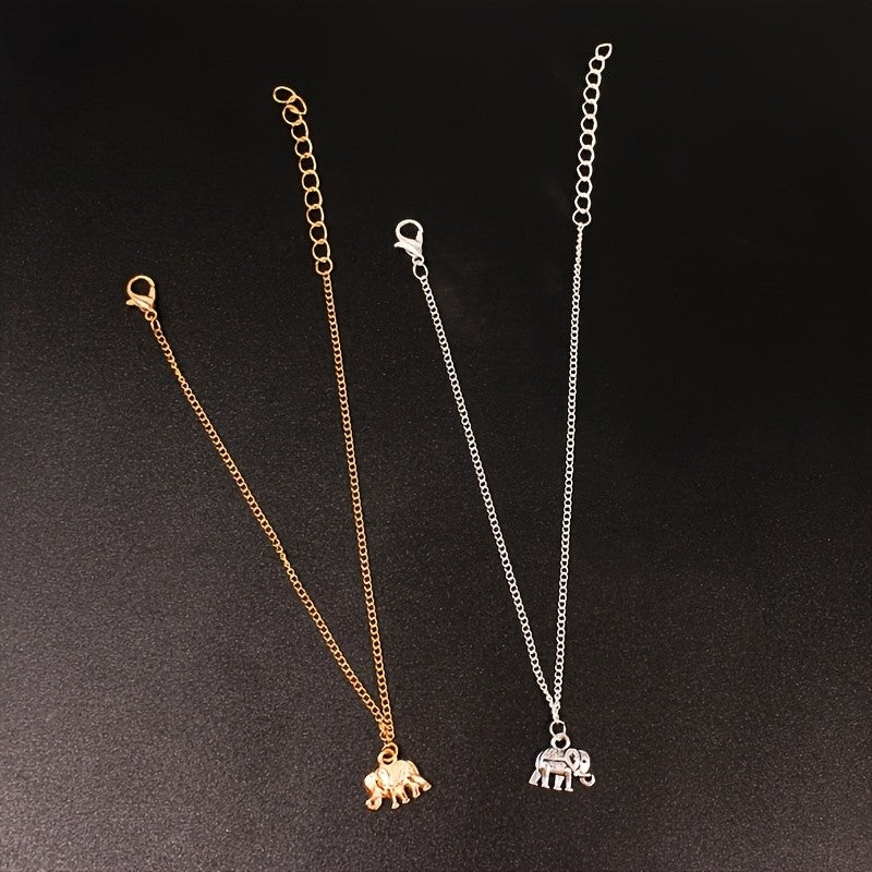 Boho Dainty Elephant Anklet